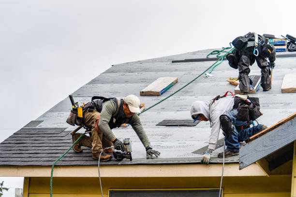 Professional Gutter Installation technician working in Lennox, CA
